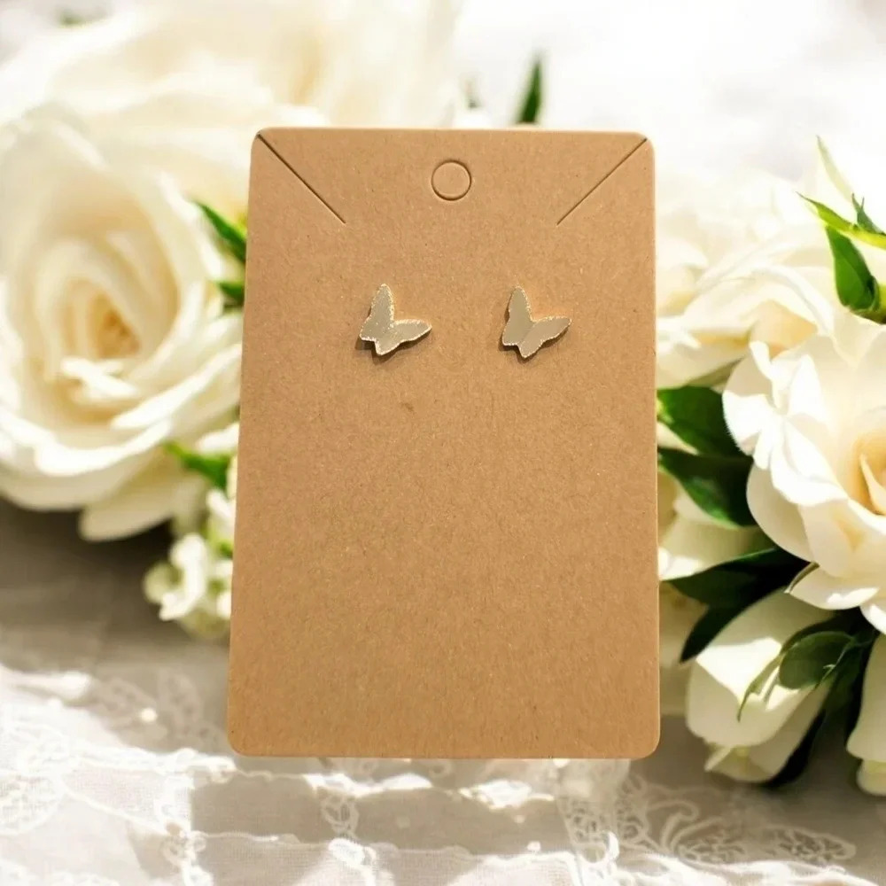 Gold Plated Butterfly Stud Earrings